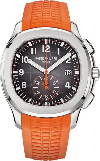 Patek Philippe Stainless Steel And Orange Aquanaut 5968a