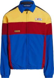 Polo Ralph Lauren Blue And Rainbow Stripe Bmx Jacket