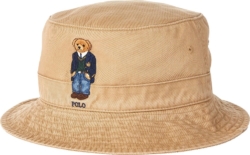Khaki 'Chino Bear' Bucket Hat