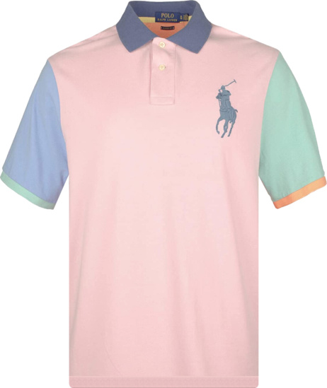 Polo Ralph Lauren Pink Color Block Polo Shirt