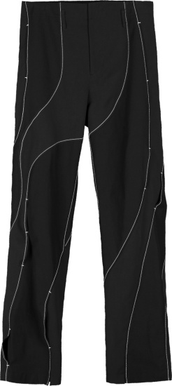 Post Archive Faction Black And White Contrast Stitch Pants