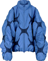 Post Archive Faction Two Tone Blue Puffer Jacket