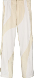 Post Archive Faction White And Cream Asymmetrical Pants