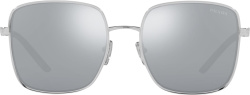 Silver Mirrored Square Sunglasses (PR55YS)