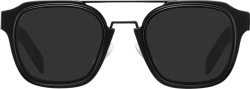 Black Metal Square Sunglasses (PR07WS)
