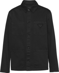 Prada Black Cotton Chore Jacket Sd155 12p9 F0002 S 222