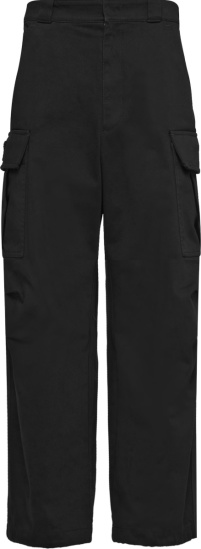 Prada Black Cotton Saint Straight Leg Cargo Pants Sph286 12p9 F0002 S 222