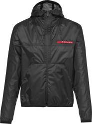 Prada Black Lr Lx034 Hooded Nylon Ripstop Jacket Sgb709 1s0f F0002 S 211