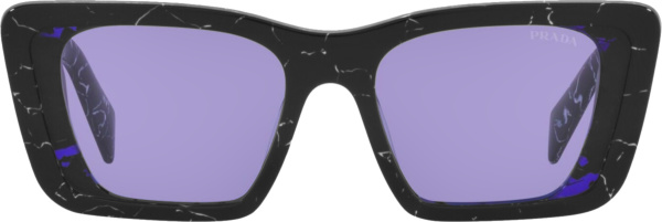 Prada Black Marble And Purple Butterfly Lens Sunglasses