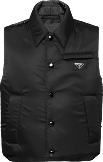 Prada Black Nylon Padded Vest | INC STYLE