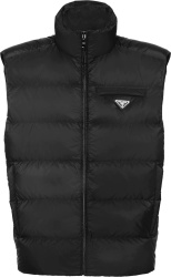 Prada Black Re Nylon Down Puffer Vest Sgb033 1wq9 F0002 S 191