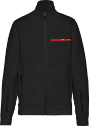 Black Linea Rossa Double-Knit Track Jacket