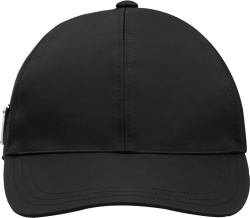 Prada Black Side Triangle Logo Hat