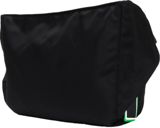 Prada Black Trio Belt Bag With Green Accents