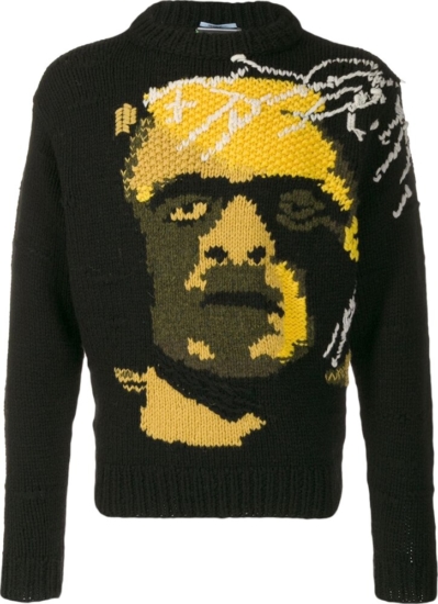 Prada Frankenstein Knit Black Sweater