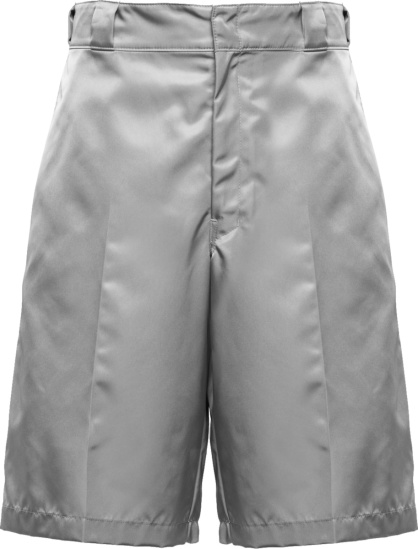 Prada Grey Re Nylon Bermuda Shorts