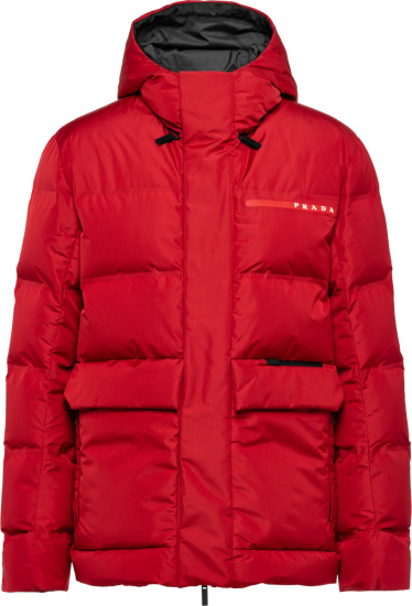 Prada Linea Rossa Red Goretex Puffer Jacket Sgb589 1xyv F0011 S 202