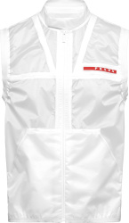 Prada Linea Rossa White And Clear Ripstop Vest