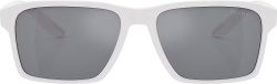 White Mirrored Square Sunglasses (PS05YS)