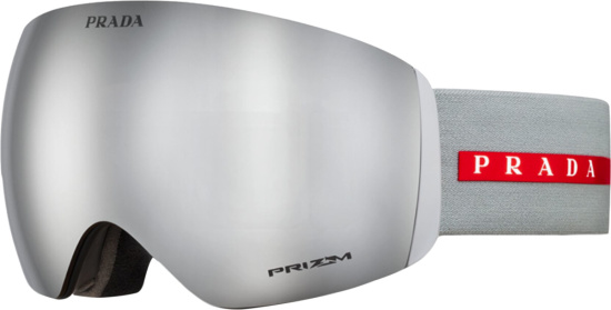 Prada Linea Rossa X Oakley Silver Ski Goggles