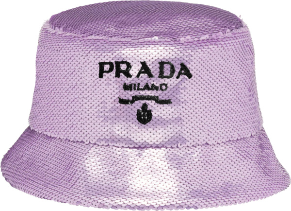 Prada Purple Sequin Bucket Hat