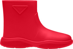 Red Rubber Ankle Boots