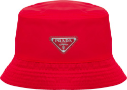 Prada Red Re Nylon Bucket Hat 2hc137 2dmi F0011