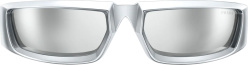 Silver Mirrored Angular Sunglasses (PR25YS)