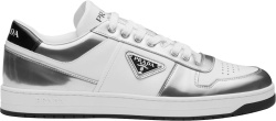Prada Silver And White Downtown Sneakers 2ee364 3ll2 F0j36