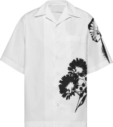 White & Black Floral Shirt