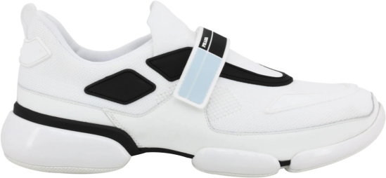 Prada White Cloudbust Strap Sneakers
