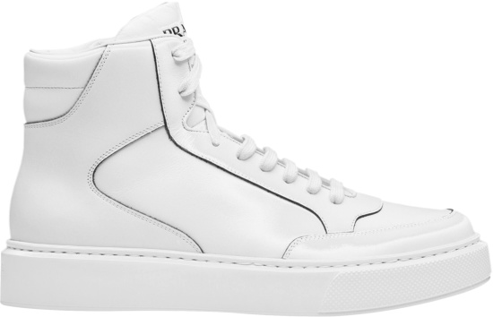 Prada White High-Top 'Marco' Sneakers | Incorporated Style