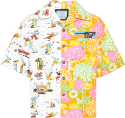 White Musician & Pastel Floral 'Double Match' Shirt