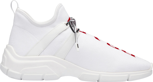 Prada White Red Xy Sneakers