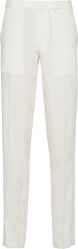 Prada White Silk Slim Pants Sph299 10hx F0018 S 231