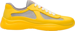 Prada Yellow Rubber And Silver Americas Cup Sneakers 4e6500 3llj F0377 F 025
