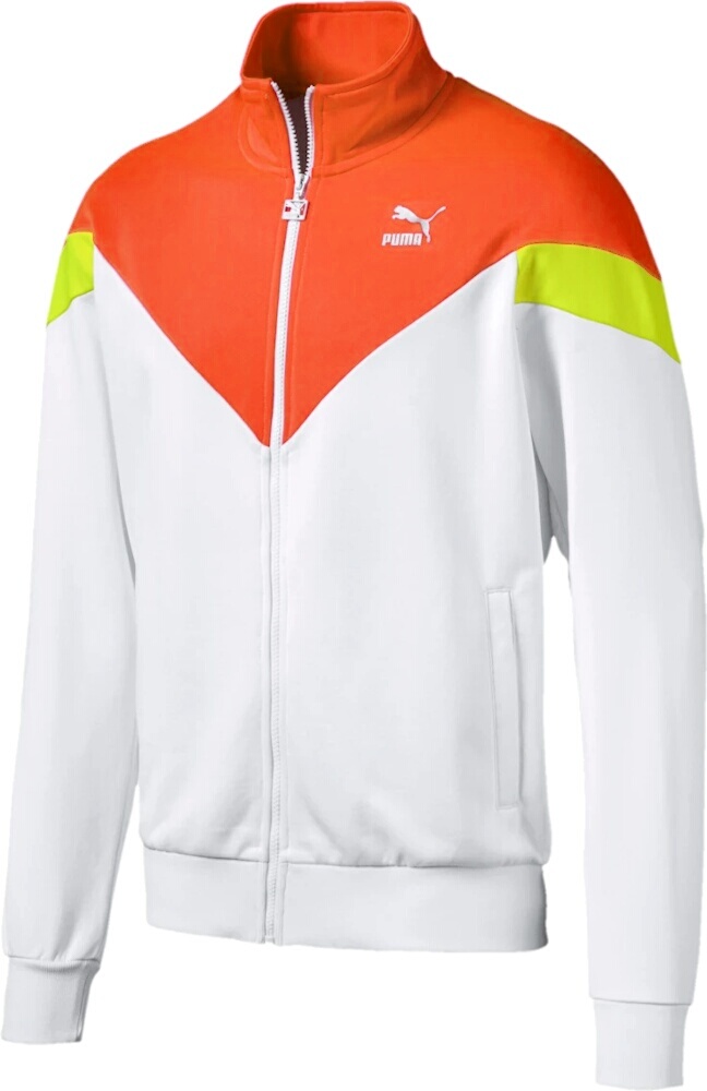 Puma White & Orange 'MCS' Track Jacket | Incorporated Style