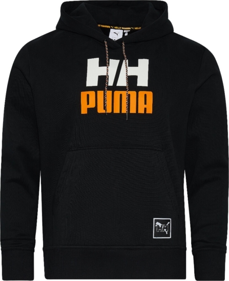 Puma X Helly Hansen Logo Print Black Hoodie