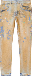 Beige Paint Splatter 'P001' Jeans