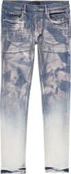 Purple Brand Blue And Silver Printed Holographic P001 Jeans