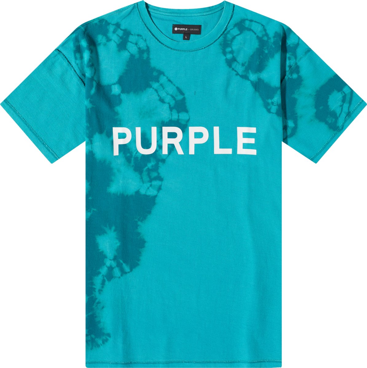Purple Brand Turquoise Tie Dye Logo T Shirt INC STYLE balenciaga-t-shirt-with-logo-exclusive-sneakers-sa