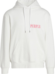 Purple Brand White And Pink Logo Print Hoodie