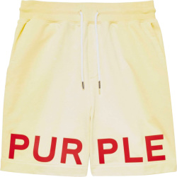 Purple Brand Yellow And Red Jumbo Logo Shorts