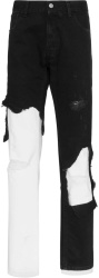 Raf Simons Black And White Layered Jeans