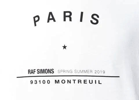 Raf Simons White 'Paris Tour' T-Shirt | INC STYLE
