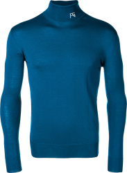 Raf Simons Royal Blue Skinny Fit Roll Neck Sweater