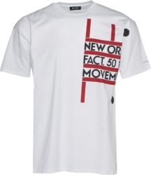 Raf Simons White New Order Print T Shirt
