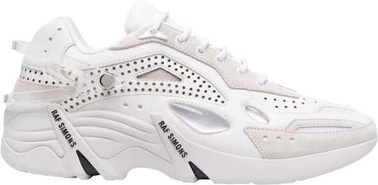 Raf Simons White Perforated Cyclon 21 Snakers