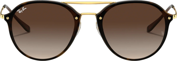 Ray Ban Light Havana And Brown Acetate And Metal Round Sunglasses