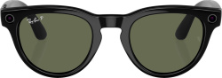 Rayban X Meta Black Round Camera Lens Sunglasses